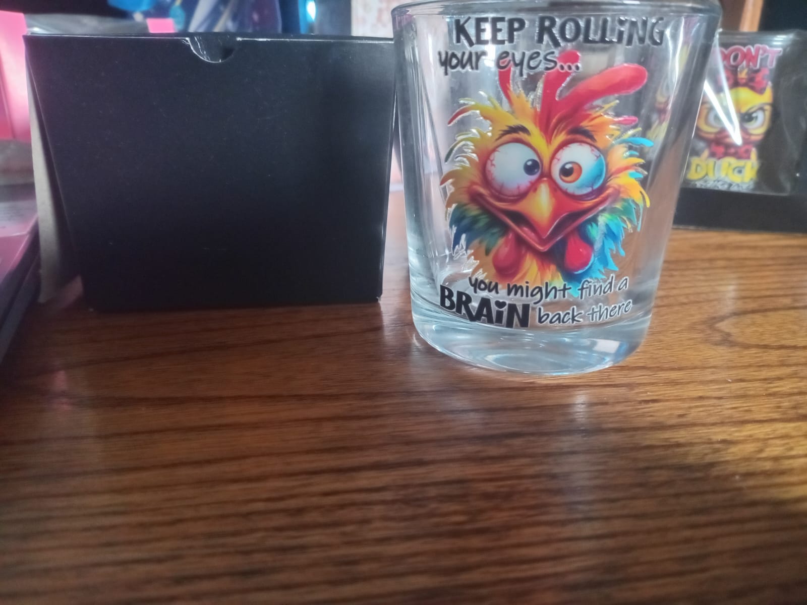 Keep Rolling Your Eyes Shot Glass — handmade glass by Blossom Crafts
